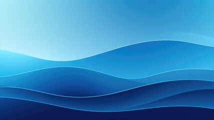 Fototapeta premium A serene abstract depiction of ocean waves in varying shades of blue, conveying calmness and tranquility.
