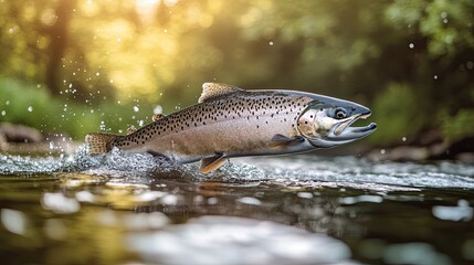salmon isolated on summer background