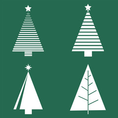Fototapeta premium set of christmas trees