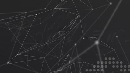 Animation of network of connections on black background