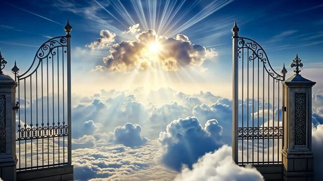 Gate to heaven. The eternal heavenly kingdom of God and his church