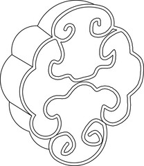 Sketch vector illustration silhouette design image icon logo symbol ornament classic vintage ethnic traditional ornament 