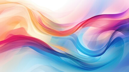 Fototapeta premium Vibrant Abstract Flowing Colorful Waves - Dynamic Gradient of Swirls