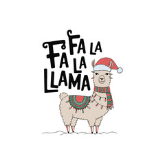  Fa La La Llama Christmas special T-shirt design