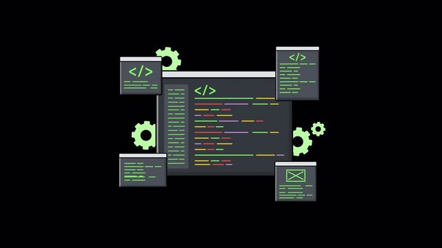 Animated Coding Analysis Concept Video - Transparent