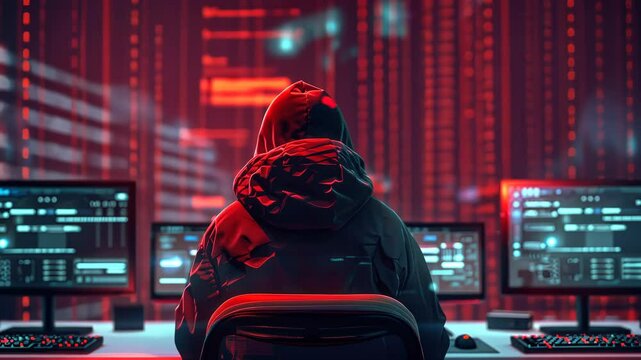 Good protection from hacker attack, cybersecurity concept, data protection or firewall