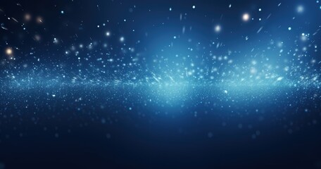 Fototapeta premium A serene blue background filled with shimmering particles, evoking a sense of calm and wonder.