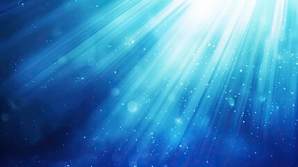 A serene blue background with rays of light and particles, evoking a sense of calm and tranquility.