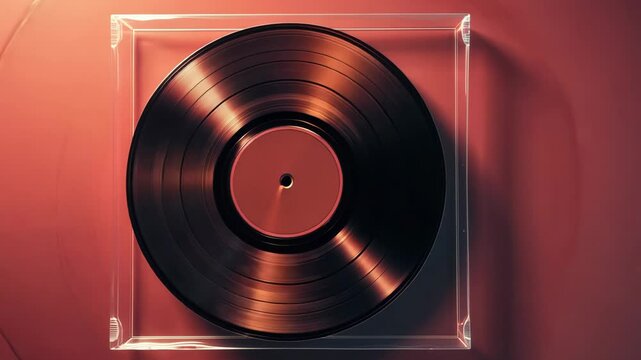 Vinyl plastic album cover frame with shrink texture overlay. A realistic element pack for CD wrap sleeves, music disc advertising bags with fold and wrinkle effects in square clear material