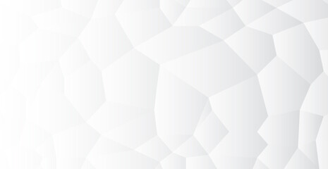 White Geometric Shape Pattern. Abstract Polygon Background. Technology Banner Wallpaper. Vector Illustration