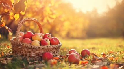 Golden Autumn Harvest: Joyful Apple Picking Day in the Orchard