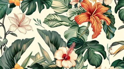 vintage flower pattern wallpaper