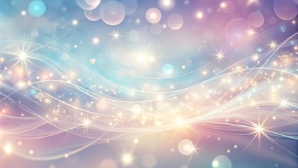 Fototapeta premium Elegant background with delicate lines in pastel hues and twinkling particles, perfect for a sophisticated and dreamy design project