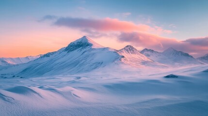 Christmas setting among icy heights.