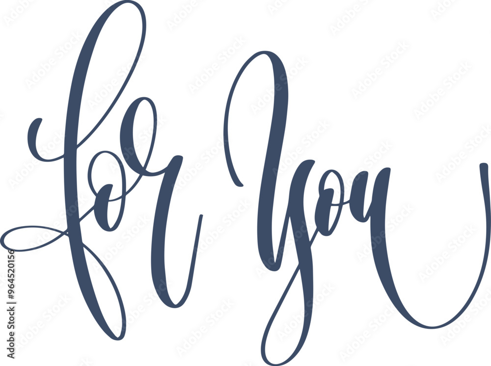 Poster for you - hand lettering inscription calligraphy text to winter holiday design