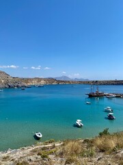 Naklejka premium boats in bay