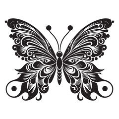 Butterfly Icon Square Button Set,Simple illustration of big butterfly vector icon for web,Butterfly Silhouettes
