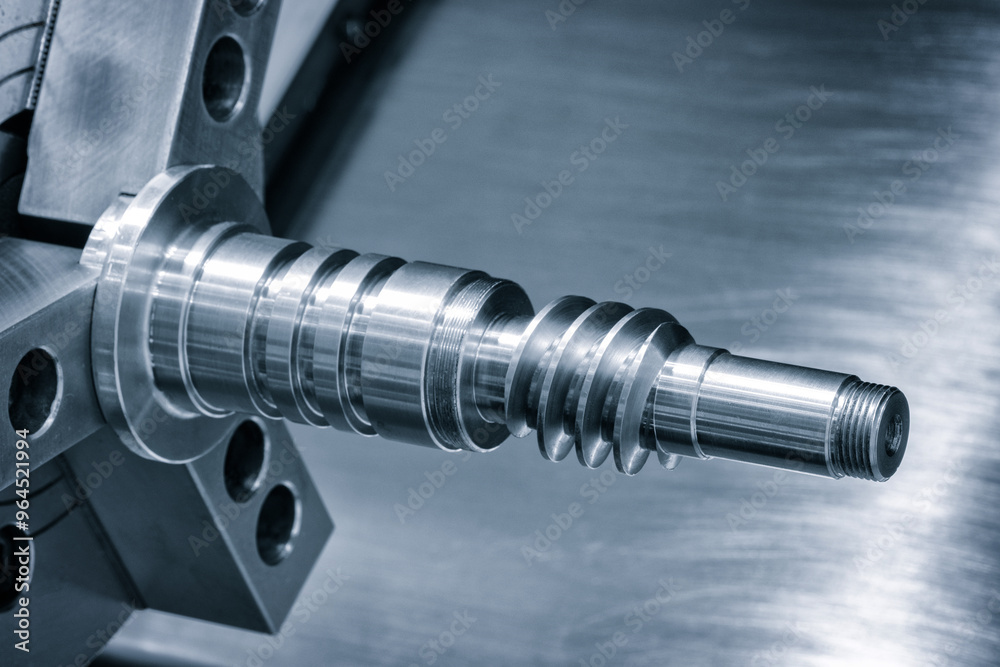 Poster manufacturing professional metalworking machine. industrial concept. programmable modern cnc digital