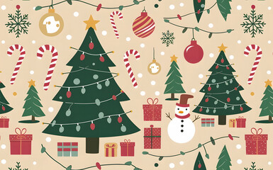 christmas background with christmas tree