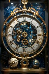 Obraz premium clock, wall clock, future, past, time machine, wallpaper clock, art clock, ancient clock, future clock, ancient time machine, luxury clock, expensive clock, premium clock, wrist watch, time, alarm