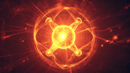 Glowing Uranium Radiation Waves During Nuclear Fission Process
