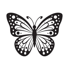 Butterfly silhouette vector illustration art design. Silhouette Butterflies Isolated. insects butterfly outline, tattoo, coloring, vector logo icon set on a white background