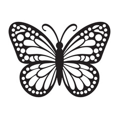 butterfly silhouettes vector illustration isolated on a white background