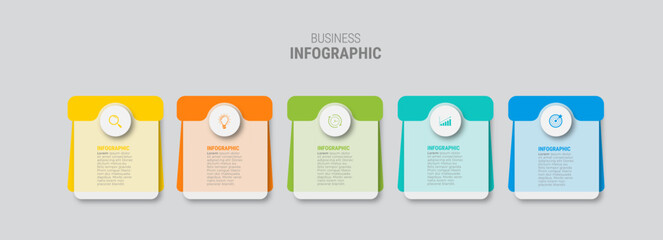 Steps infographic design vector graphic business