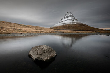 Kirkjufellsfoss in a moody day