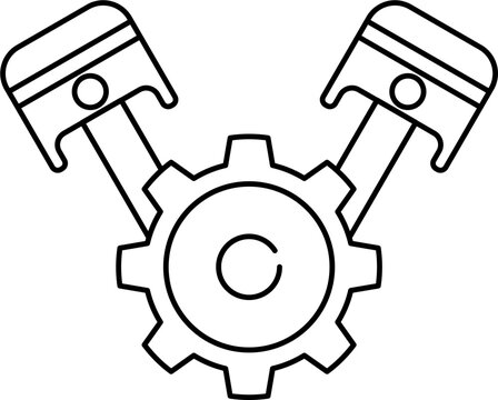 recommend clip art: pistons icon outline illustration vector
