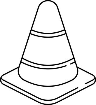 recommend clip art: Cone icon outline illustration vector