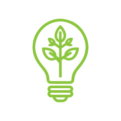 Light bulb ecology concept icon