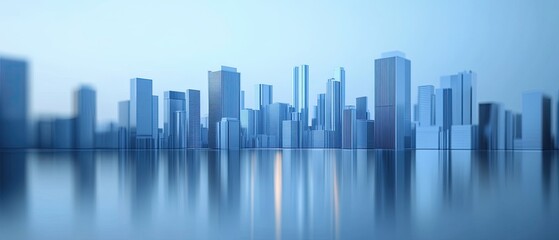 Modern city design futuristic urban landscape minimal composition clean lines eco-friendly structures soft lighting 3D render