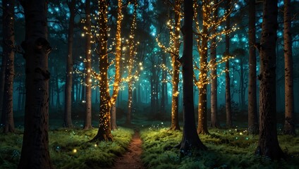 Fototapeta premium sun rays in the forest