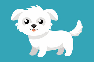 A little cute dog vector art illustration