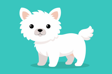 A little cute dog vector art illustration