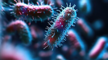 Close-up of germs with plenty of room for information