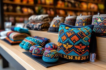 Souvenirs, embroidered textiles, vibrant designs showcase the intricate needlework that reflects a region&acirc;&euro;&trade;s cultural identity