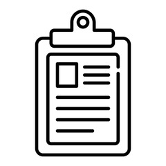 Clipboard line icon	