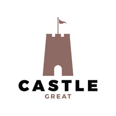 Castle Icon Logo Design Template