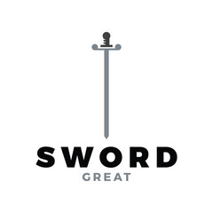 Sword Icon Logo Design Template