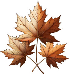 Obraz premium Maple leaves - 단풍잎. Generative AI