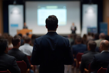 Fototapeta premium Speaker at Business Conference and Presentation