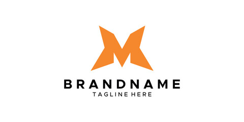 Obraz premium a graphic image themed M butterfly, white background. vector graphic base.