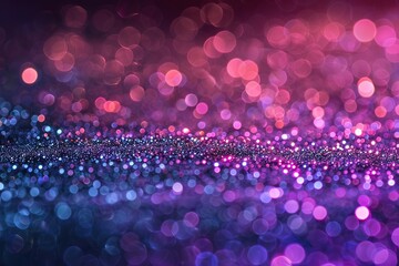 abstract glitter silver, purple, blue lights background. defocused. banner bokeh glow