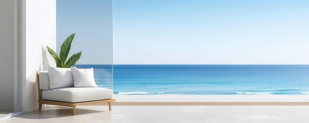 Detailed interior of a luxury beachfront property with ocean views, perfect for highend real estate listings