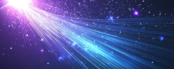 Naklejka premium Abstract Light Beam and Stars