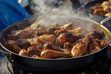 cooking of chicken
