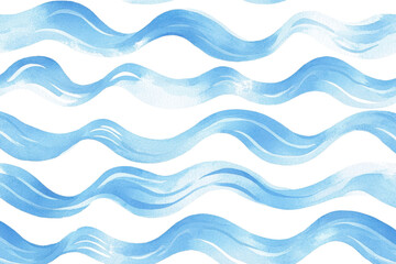 Fototapeta premium Abstract blue watercolor wavy pattern background, perfect for design projects, digital art, and creative textures.