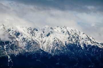 Obraz premium The Andes mountains of Patagonia from Bariloche, Argentina in the winter